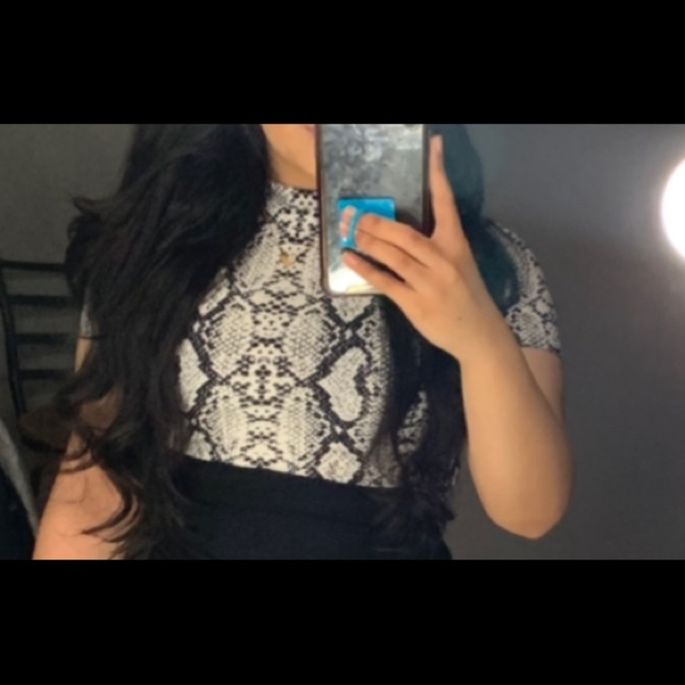 Snake print crop top